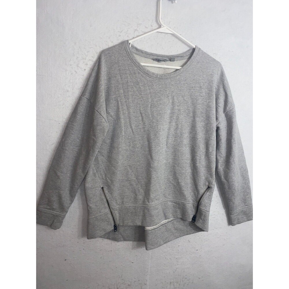 ATHLETA Gray City Scape Side Zip Sweatshirt Size M